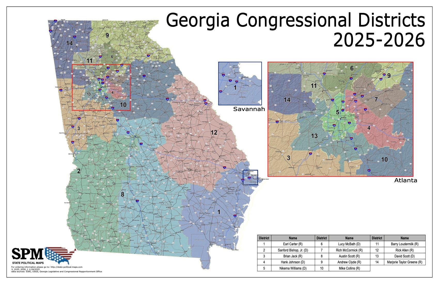 Georgia Map 2025