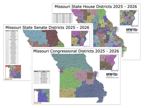 Mossiri State Political Maps: Missouri