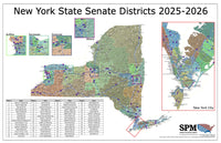 2025-2026 New York State Senate Wall Map