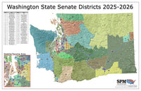 2025-2026 Washington State Senate Wall Map