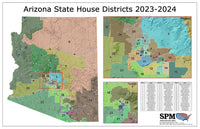 2023-2024 Arizona State House Wall Map