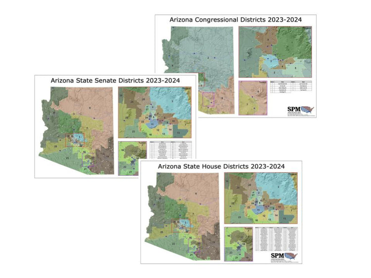 Arizona Political And State Legislative Wall Maps State Political Maps   Arizonabundle 750x 