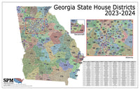 2023-2024 Georgia State House Wall Map