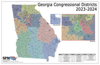 2023-2024 Georgia Congressional Wall Map